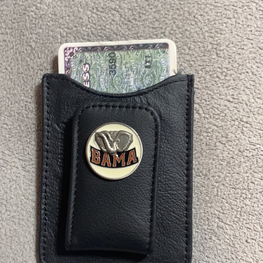 NWOT Alabama Leather Money Clip
